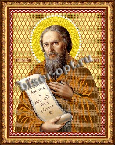 «Светлица» рисунок на ткани для вышивания бисером 784 «Св. Алексей Человек Божий» 19*24см (1шт) цвет:784