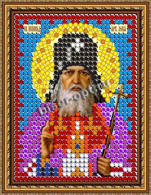 «Светлица» рисунок на ткани для вышивания бисером 416Л «Св. Лука Крымский» 6*7,5см (5шт) цвет:416Л