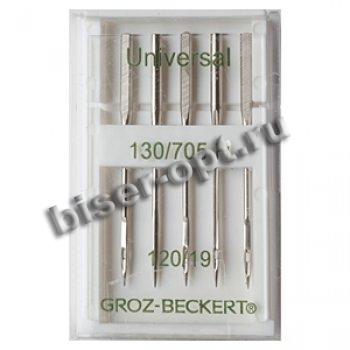 Набор игл "GROZ-BECKERT" стандарт № 120 для бытовых швейных машин (1уп*5шт) цвет:120