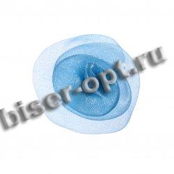 Цветок пришивной №29 из органзы 5,5см (10шт) цвет:501-белый