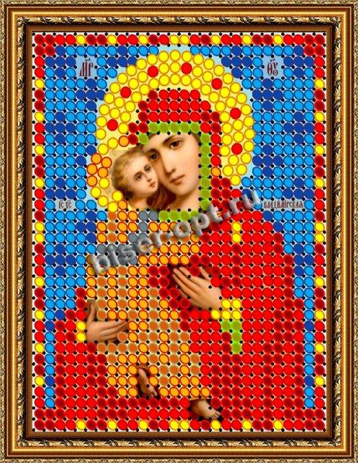 «Светлица» рисунок на ткани для вышивания бисером 348Л «Прсв. Богородица Владимирская» 6*7,5см (1шт) цвет:348Л