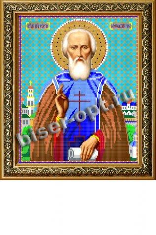 «Светлица» рисунок на канве для вышивания крестом М421 «Св. Прп. Сергий Радонежский» 18,1*23,1см (1шт) цвет:М421