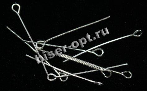 Штифты с петелькой S17 32мм (1000гр) цвет:серебро