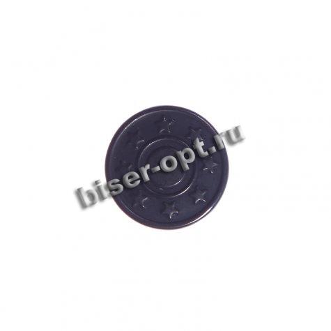 Пуговица джинс FS7284 на фиксированной ножке d15мм (10шт) цвет:075-черный