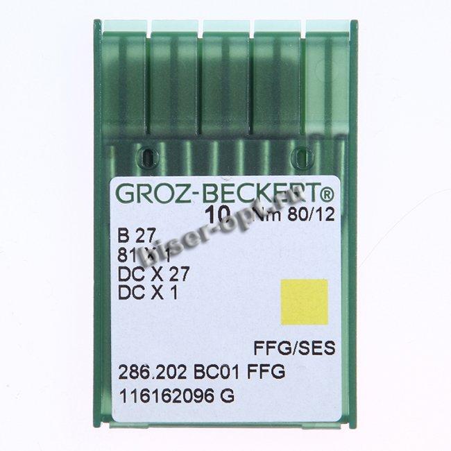 Набор игл "GROZ-BECKERT" для оверлока № B27 для пром. машин № 80 (1уп*10шт) цвет:80
