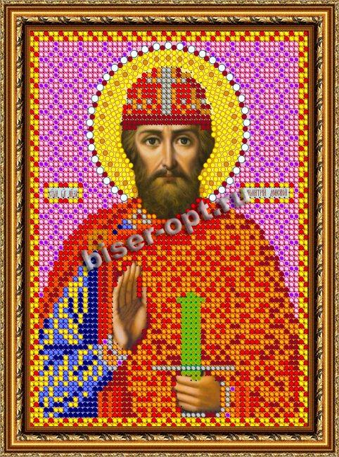 «Светлица» набор для вышивания бисером 7766М «Св.Дмитрий Донской» бисер Китай 12*16см (1шт) цвет:7766М