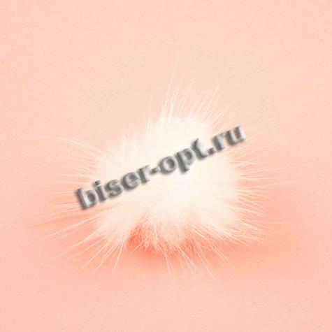 Помпон мех - норка 3см (20шт) цвет:575-т.серый