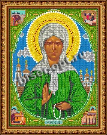 «Светлица» рисунок на ткани для вышивания бисером 301Б «Св.Матрона Московская» 30*38см (1шт) цвет:301Б