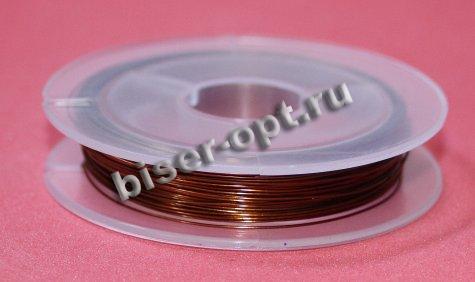 Проволока на катушке d 0,3мм (10кат*10м) цвет:828-латунь