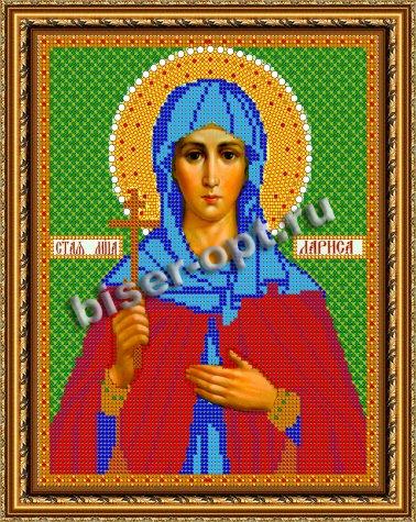 «Светлица» набор для вышивания бисером 8709 «Св. Лариса» бисер Чехия 19*24см (1шт) цвет:8709
