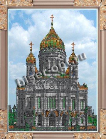 «Светлица» рисунок на ткани для вышивания бисером К-204 «Храм Христа Спасителя» 38*48см (1шт) цвет:К-204