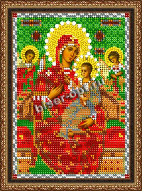 «Светлица» рисунок на ткани для вышивания бисером 350М «Прсв.Бца Всецарица» 12*16см (1шт) цвет:350М