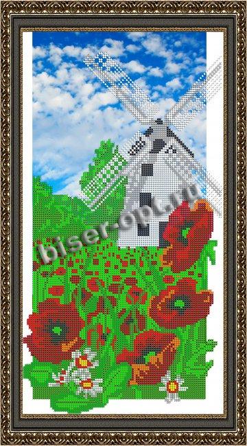 «Светлица» рисунок на канве для вышивания крестом МК-036 «Мельница» 15,4*27,2см (1шт) цвет:МК-036