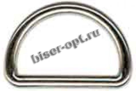Полукольцо 8067 металл сварное 37*22мм, толщина 3мм (500шт) цвет:никель
