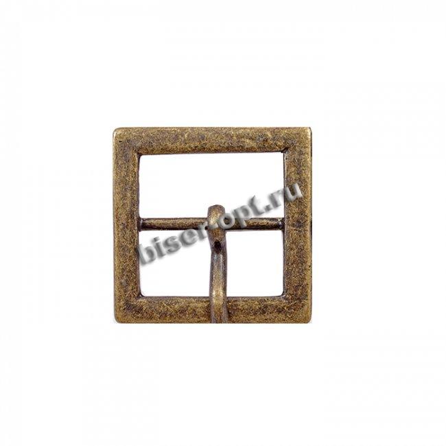 Пряжка BG8231 3,5*3,5см перекладина 2,5см 1 язычок (10шт) цвет:оксид
