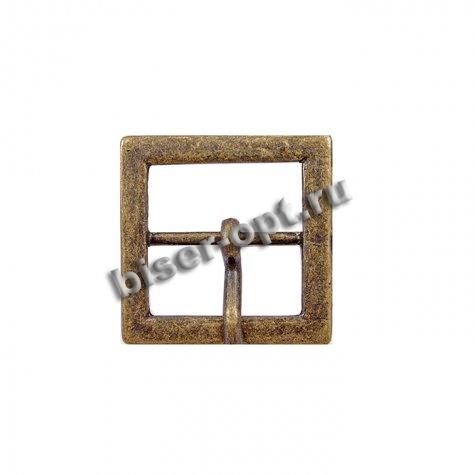 Пряжка BG8231 3,5*3,5см перекладина 2,5см 1 язычок (10шт) цвет:оксид