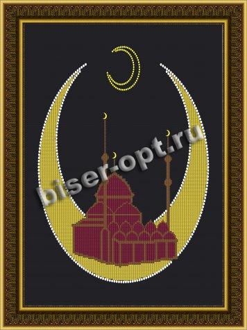 «Светлица» рисунок на ткани для вышивания бисером К-074 «Мечеть» 40*41,5см (1шт) цвет:К-074
