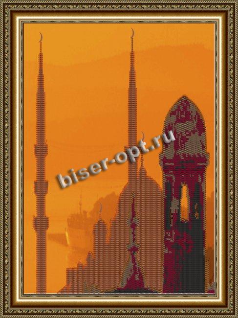 «Светлица» рисунок на ткани для вышивания бисером К-069 «Мечеть» 31,8*29,5см (1шт) цвет:К-069