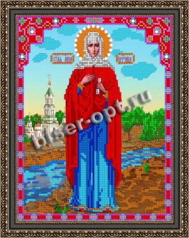 «Светлица» рисунок на ткани для вышивания бисером 747 «Св.Анна Пророчица» 19*24см (1шт) цвет:747