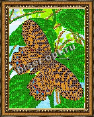 «Светлица» рисунок на ткани для вышивания бисером К-226 «Бабочка» 24*30см (1шт) цвет:К-226