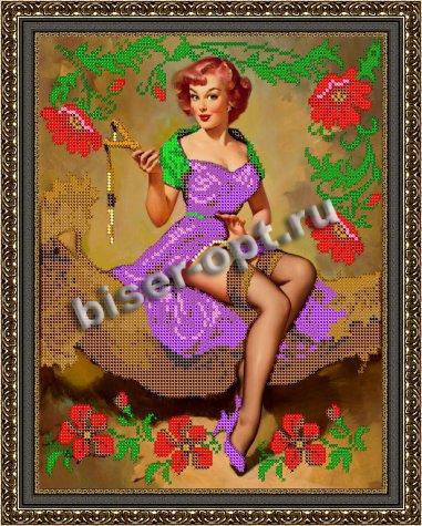 «Светлица» рисунок на ткани для вышивания бисером К-279 «Шалость» 24*30см (1шт) цвет:К-279