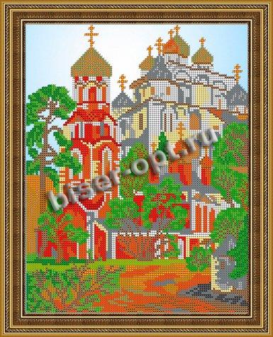 «Светлица» рисунок на ткани для вышивания бисером К-201 «Храм» 24*30см (1шт) цвет:К-201