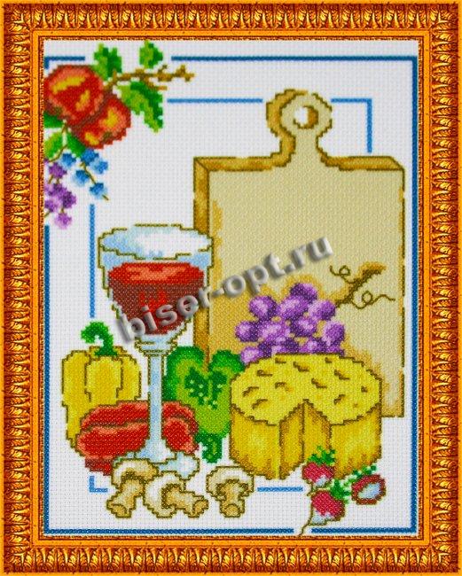 Рисунок на канве для вышивания крестом КР-69 "Натюрморт" 14*18,5см (1шт) цвет:КР-69