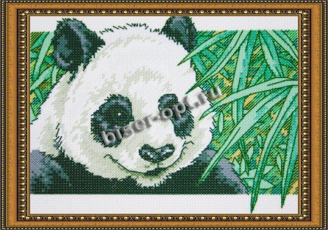 Рисунок на канве для вышивания крестом КР-71 "Панда" 15,5*12,3см (1шт) цвет:КР-71