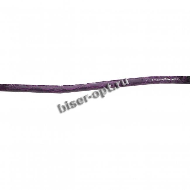 Шнур отделочный кожзам 8716 3,5мм (10м) цвет:865-фиолетовый