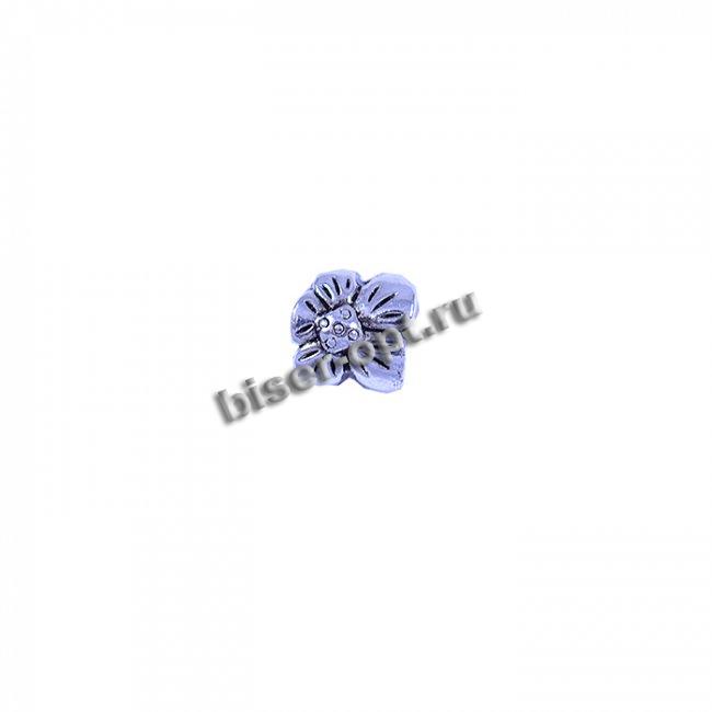 Бусина металл литье ZN-46843 8*8мм (5шт) цвет:никель