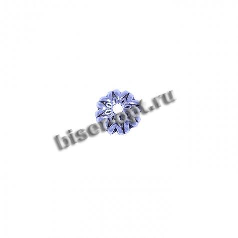 Бусина металл литье ZN-48267 9*4мм (10шт) цвет:никель