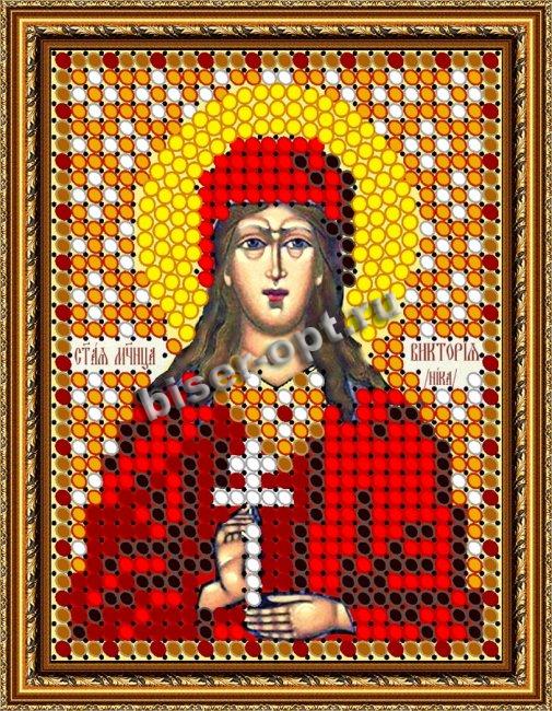 «Светлица» рисунок на ткани для вышивания бисером 748Л «Св. Виктория» 6*7,5см (1шт) цвет:748Л