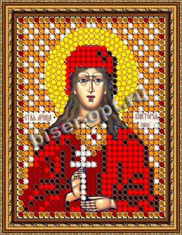 «Светлица» рисунок на ткани для вышивания бисером 748Л «Св. Виктория» 6*7,5см (1шт) цвет:748Л