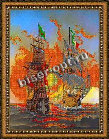 «Светлица» набор для вышивания бисером №374 «Корабли» бисер Китай 30*38см (1шт) цвет:374