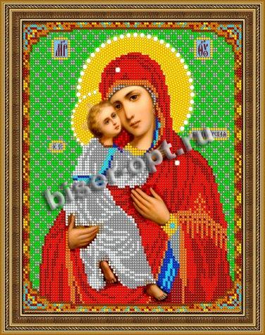 «Светлица» набор для вышивания бисером 8348 «Прсв. Богородица Владимирская» бисер Чехия 19*24см (1шт) цвет:8348