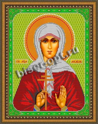 «Светлица» рисунок на ткани для вышивания бисером 726Б «Св. Лидия» 30*38см (1шт) цвет:726Б