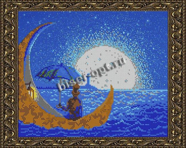 «Светлица» набор для вышивания бисером №409П «Месяц» бисер Китай 30*24см (1шт) цвет:409П