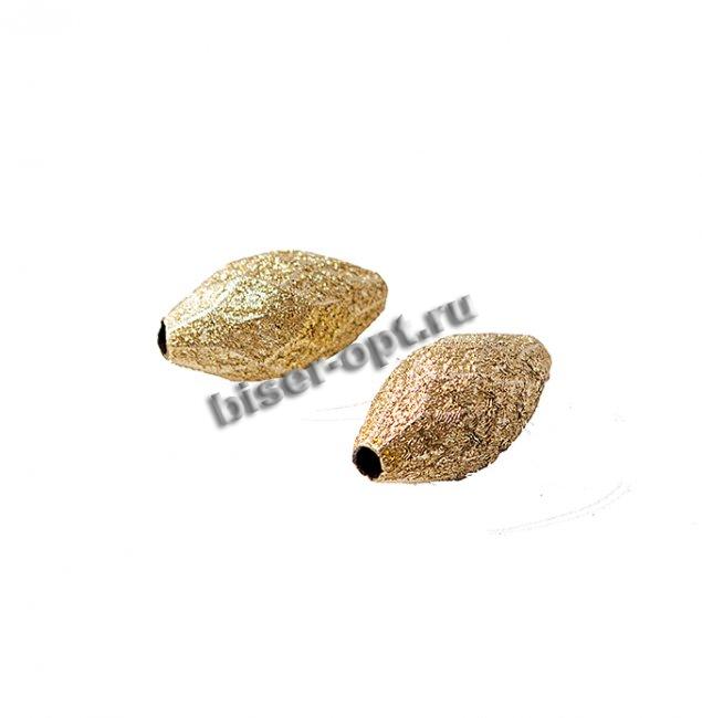 Бусины пластик SZ078 фольга "бочонок граненый" d 19*11мм (10шт) цвет:A09-красный