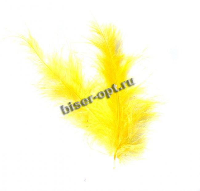 Перо страуса 5-15см (100шт) цвет:116-желтый