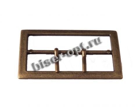 Пряжка BG 10504 45*73мм перекладина 60мм 2 язычка (10шт) цвет:оксид
