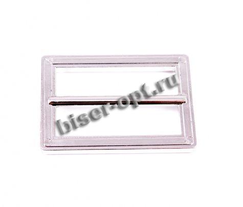Пряжка прямоугольная BG - 10506 50*35мм перекладина 40мм (10шт) цвет:никель