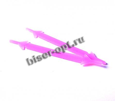 Шнурки для обуви силиконовые (резиновые) 9*1см (100шт) цвет:143-голубой
