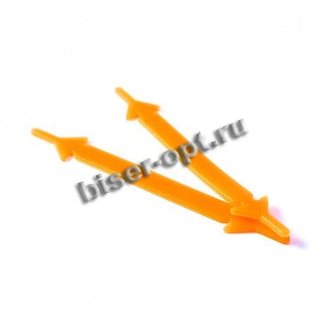 Шнурки для обуви силиконовые (резиновые) 9*1см (100шт) цвет:143-голубой