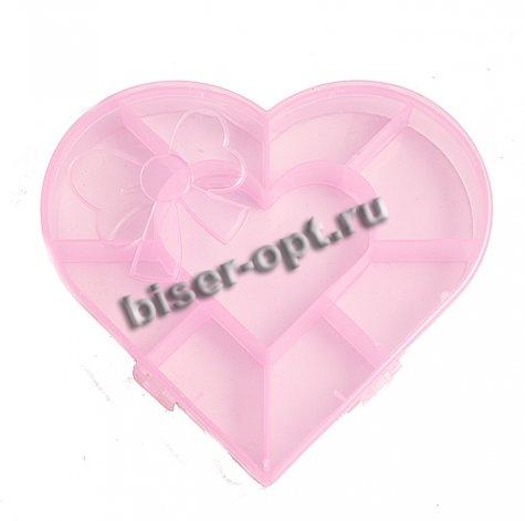 Контейнер для мелочей № C-11280 15*14*3см, 9 секций (1шт) цвет:С852-розовый