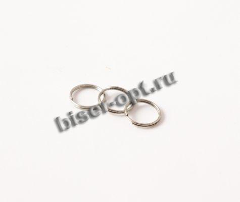 Колечко для бус S02 двойное d 12мм (50шт) цвет:никель