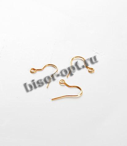 Крючок для серег S21 с кольцом 14мм (2000шт) цвет:золото