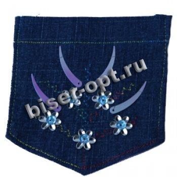 Нашивка № 014-01 "Карман" 11*11см (2шт) цвет:джинс/синий