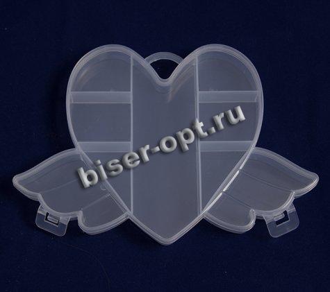 Контейнер для мелочей № C-11268 17,5*12,5*2 см, 9 секций (1шт) цвет:001-прозрачный