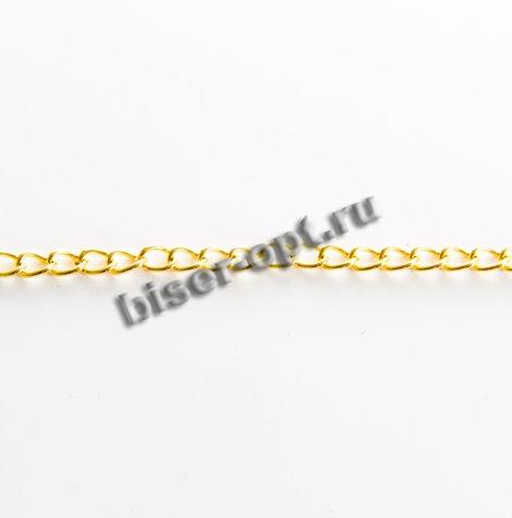 Цепь металл декоративная 11556-5 звено 6*4мм (45-50м) цвет:никель