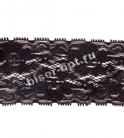 Кружево стрейч №11725 6см (20м) цвет:075-черный